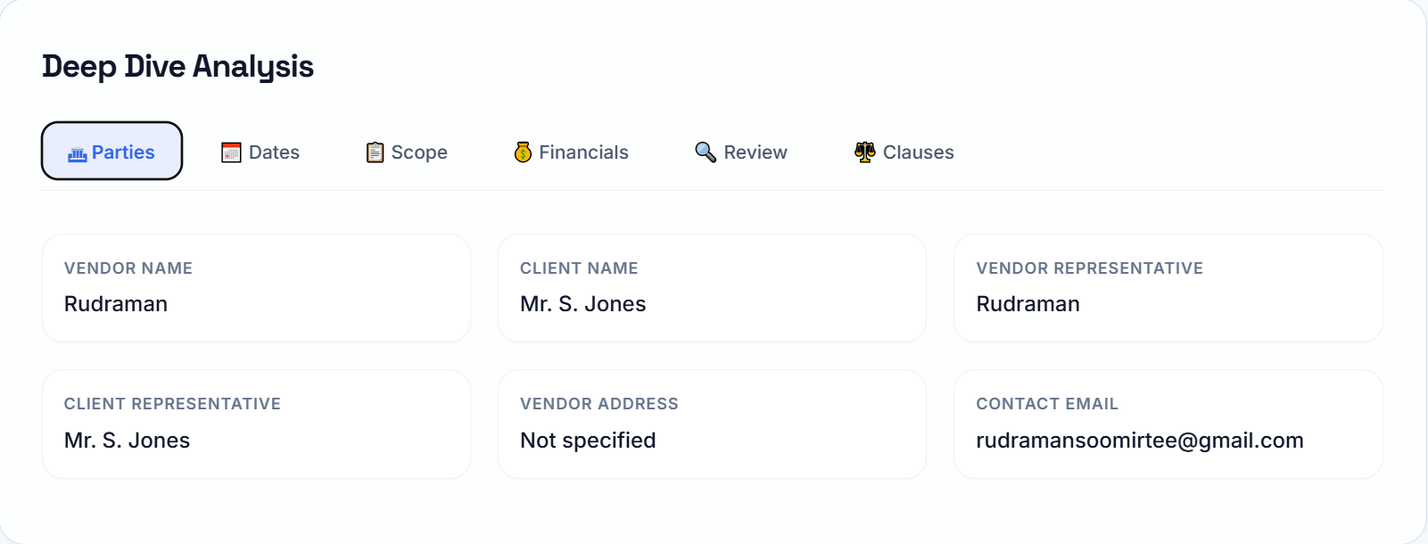 AI Document Intelligence dda parties